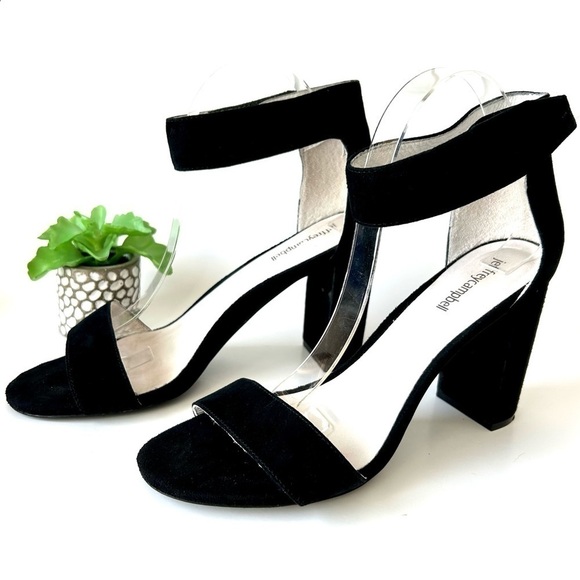 Jeffrey Campbell Lindsay Block Heel Ankle Strap Heeled Sandals Pumps Size 10 - Picture 2 of 12